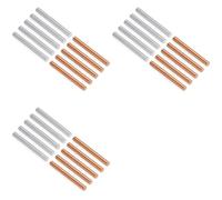 Kueohse Varilla de Zinc y Cobre Puro de 30 Piezas, Varilla Redonda de Metal con 100 mm de Longitud y 10 mm de Diámetro para Galvanoplastia, Proyecto de de Metal