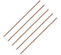 Kueohse Varilla Redonda de Cobre Puro de 11,8 Pulgadas de Longitud Varilla de Metal de Cobre Desnudo Varilla de Cobre Macizo Barra de Torno Stock (5 Piezas, 3 mm de DiáMetro)