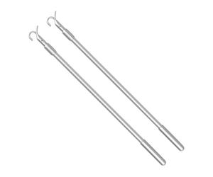 Kueohse Varilla Telescópica para Persianas, Fácil de Tirar, Ajustable de 33 A 60 cm de, con para Colgar Ropa (2 Unidades)