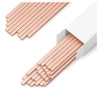 Kueohse Varillas de Soldadura de Plata Al 15%. Varillas de Soldadura Planas de Cobre Fosfórico para HVAC, Aire Acondicionado, Aleación de Soldadura Fuerte de 25 Cm.