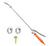 Kueohse Varita Pulverizadora de Acero Inoxidable, Reemplazo de Varilla Pulverizadora con Púas de Latón de 1/4 y 3/8 Pulgadas, Varilla Pulverizadora de 29 Pulgadas + Válvula de