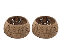 Kueohse Vela Cuenco de CáScara de, Candelabros, Candelero de CáScara de Hecho una Mano para Pilar PequeñO de Candelita, Cuenco de Almacenamiento