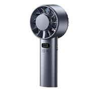 Kueohse Ventilador de Mano de Alta Velocidad con Compresor de Hielo, Recargable por USB, con Pantalla Digital LED, Ideal para Viajes y Exteriores C