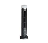 Kueohse Ventilador Enfriador de Aire Portátil, Ventilador de Torre Aerodinámico con LED, Viento Potente, Diseño Sin Aspas Que Ahorra Espacio, Interfaz USB Negro