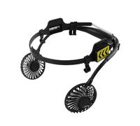 Kueohse Ventilador Externo para de Seguridad de 3 Velocidades para Enfriamiento en Verano con Luz Adecuado para la Mayoría de los Cascos