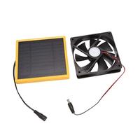 Kueohse Ventilador solar de 12 V 5 W, extractor de aire, 5,6, con panel solar, ventilador para gallinas de perros, casa, casa