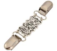 Kueohse Vintage Cardigan Clip Suéter Mujer Seda Vientre Vestido Bufanda Clip