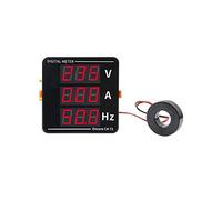 Kueohse VoltíMetro AmperíMetro de CA Pantallas Medidor de Frecuencia de Voltaje de Corriente AC50-500V AC0-120A 10-99.9Hz