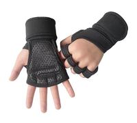 Kueohse XL Guantes Deportivos de Entrenamiento para Hombres y Mujeres Guantes de Entrenamiento Fitness Culturismo Levantamiento de Pesas Gimnasio Mano Guantes de MuñEca Negro B