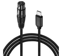Kueohse XLR A USB C USB C A XLR para Teléfono A Micrófono Cable XLR A USB para Tableta, Computadora Portátil Dispositivos Tipo C (6 Pies)