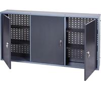 Küpper Armario de herramientas B.1200xT.190xH.600mm m. 3 puertas 4 agujeros hacia atrás incl. 4 estantes