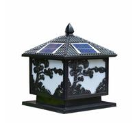 KUEYANB Lámpara De Columna Solar Retro Para Exteriores, Luminaria De Iluminación Paisajística, Farola Impermeable Con Alimentación Solar Para Jardín, Entrada De Vehículos, Apta Para Lugares Húmedos