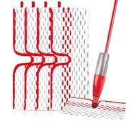 KufaerBeam Cabezales de repuesto para mopa, recambio de mopa giratoria en seco y húmedo, 2 en 1, paño de microfibra reutilizable, apto para todos los suelos, limpieza por dos lados, 4 unidades