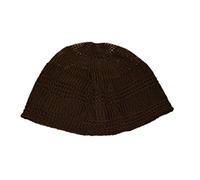 Kufi/Topi tipo gorro para hombre, gorro para islámicos, musulmanes, talla única gorro de oración con imán marrón marrón talla única