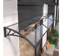 kufu01 Marquesinas Exterior para Puertas y Ventanas,Marquesina de Techo,Tejadillo Puerta Protección Toldo Cubierta de Policarbonato en Jardín,60/80/100/120/150 Cm de Ancho Opcional (60x110cm/24'x43')