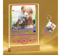 Kufutee Placa personalizada personalizada de Spotify para foto de acrílico para álbum de canciones, marco de placa de música personalizada de Spotify, placas de música, marco multicolor