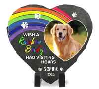 Kufutee Rainbow Bridge Regalos conmemorativos para mascotas, piedra conmemorativa personalizada para perros, recuerdos personalizados para mascotas, regalo conmemorativo para mascotas para perros,