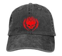 KUGEUII Gorra de béisbol de algodón Puro Transpirable con diseño de Calavera en Llamas clásica desgastada Lavada con álbumes de Bandas Musicales The Offspring para Hombres y Mujeres Gorras