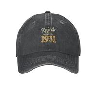 KUGEUII Sombrero con Visera al Aire Libre Leyendas Unisex Nacido en 1931 91 cumpleaños Retro Clásico Sombrero de Vaquero Sombrero de Senderismo Gorro de Pesca Talla Grande Mujer Regalos para Hombres