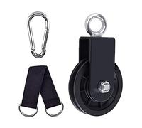 Kugooyi Polea de inversión, polea con correa colgante, mosquetón giratorio, cable giratorio 360°, para accesorios de balancín, tendedero, barra de polea, cuerda de tracción, fitness, bricolaje,