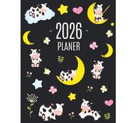 Kuh Planer 2026: Agenda: Top organisiert durchs Jahr! | Planer Kalender 2026 mit Wochenansicht | Einfacher Überblick über die Terminpläne