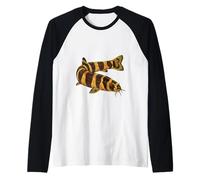 Kuhli Loach Pangio kuhlii Acuario de Agua Dulce Pescador Camiseta Manga Raglan
