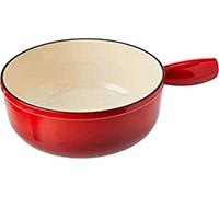 Kuhn Rikon 32056 - Cacerola para Fondue para vitrocerámica de inducción (24 cm), Color Rojo