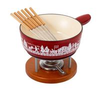 KUHN RIKON 32276 D&S Vertriebs-Fondue de Queso (Hierro Fundido, 24 cm), Color Rojo