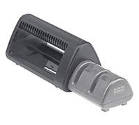 KUHN RIKON Afilador doble de cuchillos, color gris | Piedras abrasivas de cerámica duraderas para cuchillas afiladas, afilado seguro de cuchillas rectas o dentadas