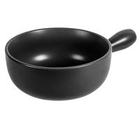 KUHN RIKON Caquelon Classic Negro Mate Ø 23 cm, 2,6 litros de capacidad para 4-6 personas, de arcilla de alta calidad