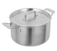 KUHN RIKON Culinary Fiveply - Cacerola de 24 cm, 6,6 L, apta para horno, con tapa de acero inoxidable, platos de inducción, aptos para lavavajillas