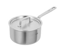 KUHN RIKON Culinary Fiveply - Cacerola de acero inoxidable apta para horno de 16 cm/1,7 L, apta para lavavajillas, con tapa de acero inoxidable, cacerolas para cocinas de inducción