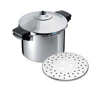 Kuhn Rikon Duromatic Inox, Olla a Presión Super Rápida con Asas 8 L/ 22 Cm, Olla Express Apta para Inducción, Fondo Superthermic para una buena Distribucion del Calor, Acero Inoxidable18/10