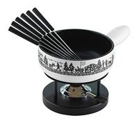 KUHN RIKON Käsefondue Juego de Fondue de Queso, Stoneware, Blanco