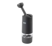Kuhn Rikon Molinillo de trinquete, molinillo de especias de cerámica para sal pimienta y hierbas secas, ajustable grueso a fino, fácil de rellenar, molinillo ergonómico de especias con una sola mano