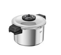 Kuhn Rikon Olla a presión Duromatic Neo 5L/22cm Vaporera de alimentos con agarres laterales. Olla de cocción múltiple con tapa de bloqueo automático. Olla de acero inoxidable. Olla de cocción