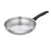 Kuhn Rikon Sartén clásica de acero inoxidable sin revestimiento con mango de baquelita que se mantiene fría, 28 cm, apta para inducción, apta para lavavajillas, diseño suizo