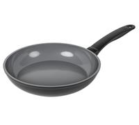 KUHN RIKON Sartén de inducción de cerámica fácil sin PFAS de 24 cm. Hecho de aluminio 100% reciclado. Sartén apta para horno con mango que se mantiene frío. Olla de inducción