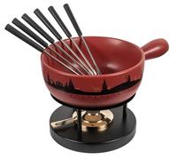 KUHN RIKON Winterwonderland - Fondue de queso (23 cm de diámetro, 2,6 L), color rojo
