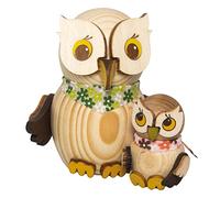 Kuhnert - Figura Decorativa de Madera (7 cm), diseño de búho con niño