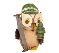 Kuhnert - Figura decorativa de madera - Mini búho trabajadores forestales - aprox. 7 cm - Fabricado en Alemania