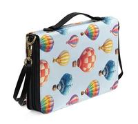 Kuiaobaty Bolsa de Biblia con patrón de corazón para mujer, correa de hombro, fundas de Biblia, regalos para iglesia religiosa, Globo aerostático, 2XL-[12.0x9.0in=30.5x23.0cm]