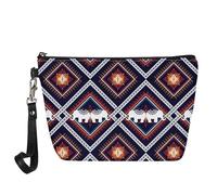 Kuiaobaty Bolsa de compras para mujer, diseño de pandas, de piel sintética, con cremallera, para lápiz labial, gafas de sol, organizador de maquillaje, Elefante Mandala Boho, Organizador de bolsas