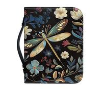 Kuiaobaty Bolsa organizadora de libélula con bolsillos para bolígrafos, piel sintética vegana, se adapta a Biblia de tamaño estándar, 2XL