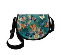 Kuiaobaty Cute Pandas - Bolso bandolera para mujer, diseño de gatos, mini bolsa de mensajero cruzada para silla de montar, Mandala Mariposa