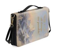 Kuiaobaty Funda de piel con estampado de cita del Señor para mujeres y hombres, funda con citas inspiradas en Dios con ranuras interiores para bolígrafos, 2XL