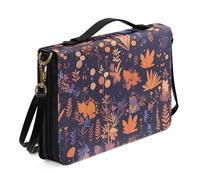 Kuiaobaty Funda de piel sintética con diseño floral de acuarela con correa para el hombro, organizador de libros de flores abstractas, protector de la Biblia para mujeres y madres