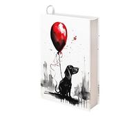 Kuiaobaty Funda para libro con estampado de perro en acuarela de 11 x 9 pulgadas, tela elástica lavable para bloc de notas
