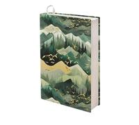 Kuiaobaty Funda para libro de bosque de montaña de 11 x 8.7 pulgadas, funda lavable con estampado de pájaros y árboles