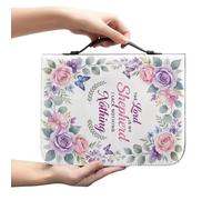 Kuiaobaty Funda para libro de transporte de la Biblia con diseño floral de acuarela, bolsa de iglesia para mujer, accesorios de la Biblia, ideal para regalos cristianos, 4 tamaños